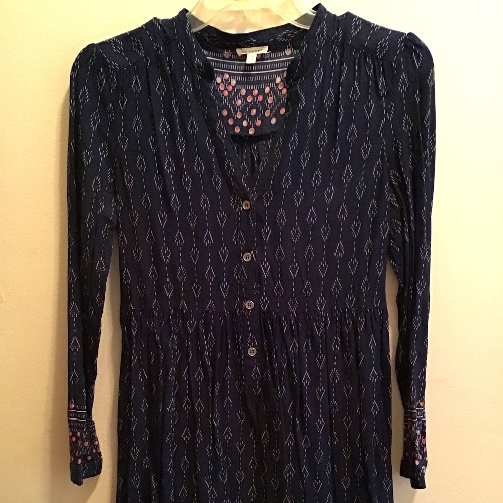 Long Sleeve Navy Dress by En Creme